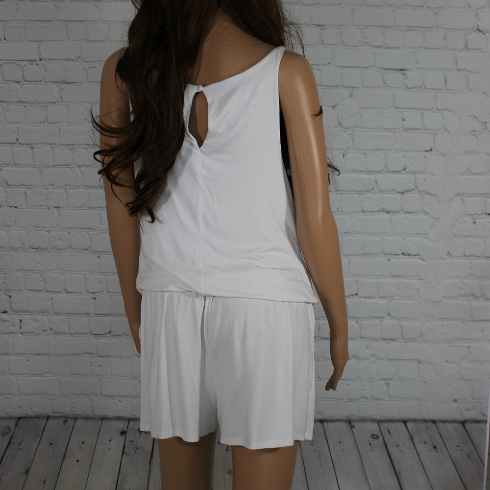 S-Twelve White Strappy Romper - Picture 3 of 3